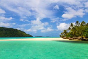 Gorgeous white sand outcropping in Vava'u surrounded by turquoise waters