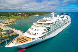 Cruise ship visiting Tongatapu